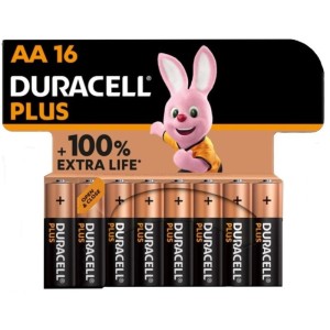 DURACELL - PILE ALCALINE PLUS POWER 100 AA LR6 16 UNIT