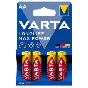 VARTA - MAX POWER PILE ALCALINE AA LR6 4 UNITÉ