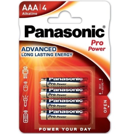 PANASONIC - PILES ALCALINES PRO POWER AAA LR03 BLISTER4