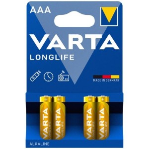 VARTA - PILE ALCALINE AAA LONGUE DURÉE LR03 BLISTER4