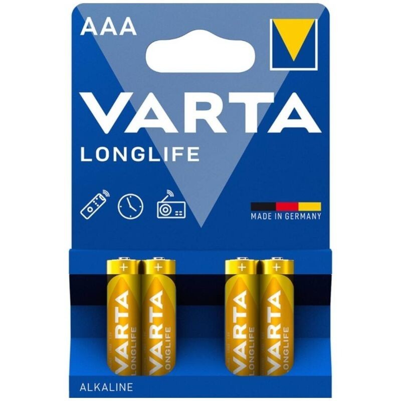 VARTA - PILE ALCALINE AAA LONGUE DURÉE LR03 BLISTER4