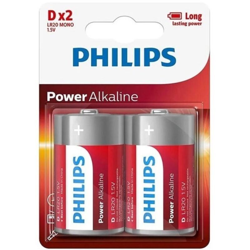 PHILIPS - PILE ALCALINE POWER D LR20 BLISTER2