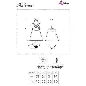 LIVCO CORSETTI FASHION - MALVIAMI LC 90625 CHEMISE CULOTTE NOIR