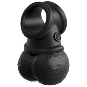 KING COCK - ELITE KIT HARNAIS RÉGLABLE DELUXE ANNEAU AVEC TESTICULES and GODE 20.3 CM