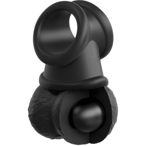 KING COCK - ELITE KIT HARNAIS RÉGLABLE DELUXE ANNEAU AVEC TESTICULES and GODE 20.3 CM