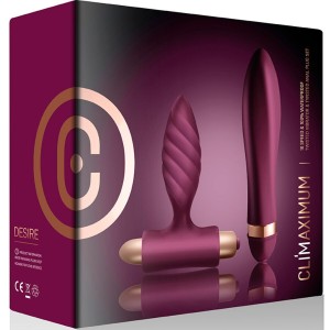 CLIMAXIMUM - KIT DESIRE VIBRATEUR TORSADÉ PLUG ANAL