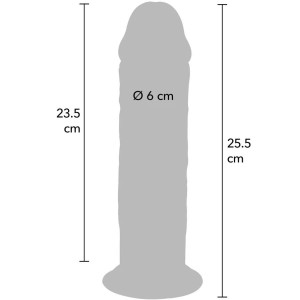 GET REAL - PÉNIS DE LUXE ÉPAIS DOUBLE DENSITÉ EN TPE 25,5 CM