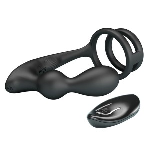 MR PLAY - PLUG ANAL VIBRANT AVEC ANNEAU PÉNIS ET TÉLÉCOMMANDE