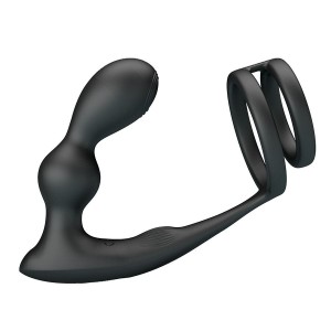 MR PLAY - PLUG ANAL VIBRANT AVEC ANNEAU PÉNIS ET TÉLÉCOMMANDE