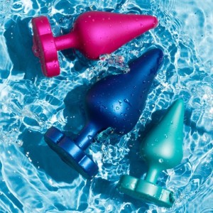 ROMP - KIT DENTRAÎNEMENT ANAL LUSTER S-M-L AVEC BASE EN FORME DE FLEUR