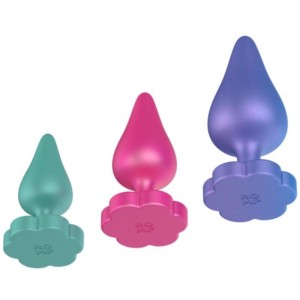 ROMP - KIT DENTRAÎNEMENT ANAL LUSTER S-M-L AVEC BASE EN FORME DE FLEUR