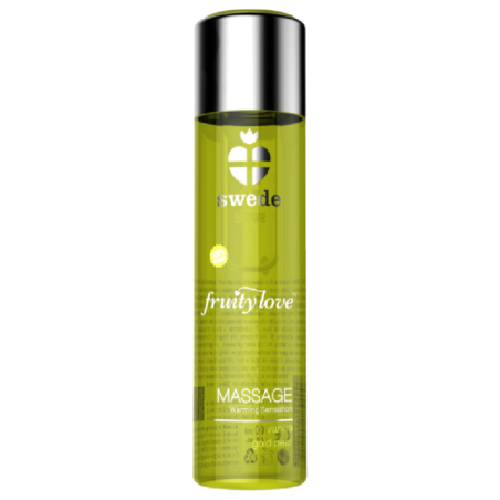 SWEDE - FRUITY LOVE EFFET RÉCHAUFFANT HUILE DE MASSAGE VANILLE ET POIRE DOR 120 ML