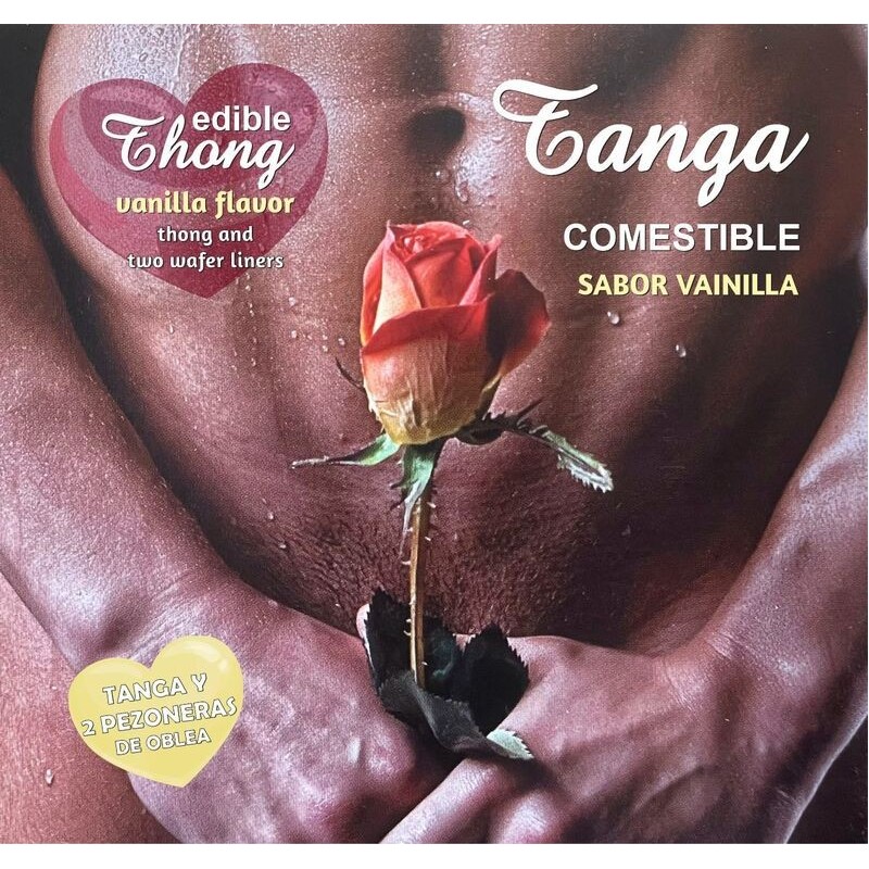 HOTFLOWERS - STRING HOMME 2 NIPPLE AZYME VANILLE -es-pt-en-fr-it-