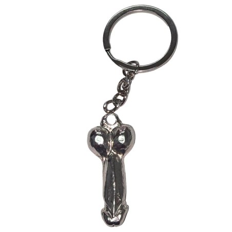 DIABLO PICANTE - PORTE-CLÉS PÉNIS EN MÉTAL ARGENT