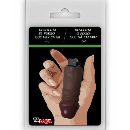 TALOKA - BRIQUET FANTASTIQUE EN FORME DE PÉNIS DE COULEUR MULATTO 100 RECHARGEABLE
