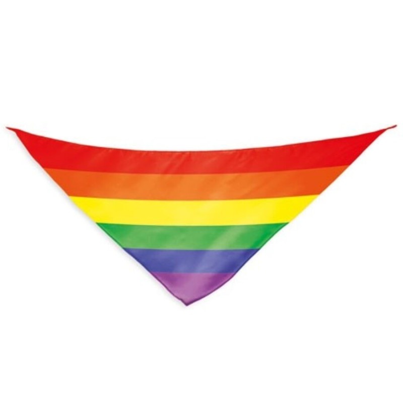 PRIDE - ÉCHARPE TRIANGULAIRE EN COTON AVEC DRAPEAU ARC-EN-CIEL