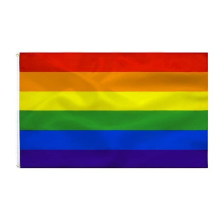 FIERTÉ - DRAPEAU ARC-EN-CIEL 90 X 150 CM