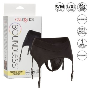 CALEXOTICS - BOUNDLESS STRING AVEC JARRETIÈRE S-M