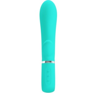 PRETTY LOVE - VIBRATEUR MULTIFONCTION G-SPOT THOMAS VERT AQUA
