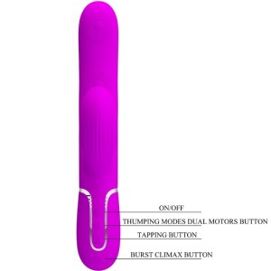 PRETTY LOVE - VIBRATEUR POINT G MULTIFONCTION 3 EN 1 PERLITA VIOLET