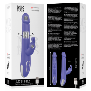 MR BOSS - ARTURO VIBROMASSEUR ET ROTATIF TÉLÉCOMMANDE WATCHME