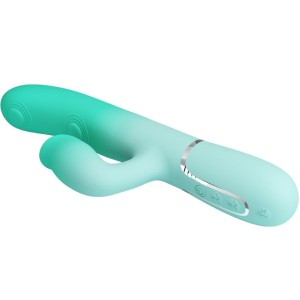 PRETTY LOVE - VIBRATEUR LAPIN MULTIFONCTION GIGI VERT AQUA