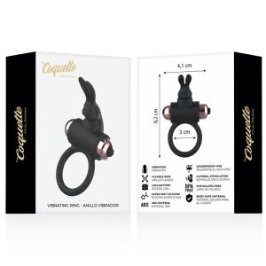 COQUETTE CHIC DESIRE - COCKRING AVEC VIBRATEUR NOIR- OR