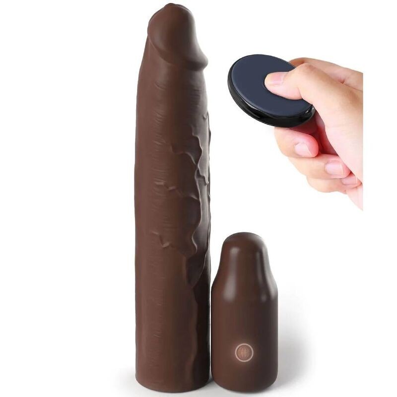 FANTASY X- TENSIONS - POCHETTE PIPEDREAMS 22,86 CM PLUG 7,62 CM TELECOMMANDE MARRON