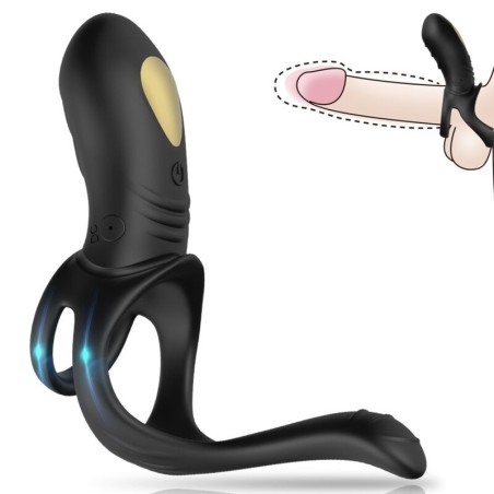 ARMONY - VIBRATEUR JUMPER RING POUR COUPLES and PLUG ANAL NOIR