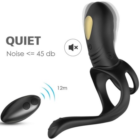 ARMONY - JOY JUMPER RING VIBRATEUR POUR COUPLES and TÉLÉCOMMANDE ANAL PLUG NOIR