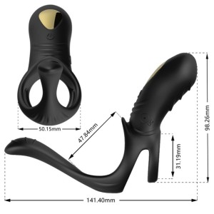 ARMONY - JOY JUMPER RING VIBRATEUR POUR COUPLES and TÉLÉCOMMANDE ANAL PLUG NOIR
