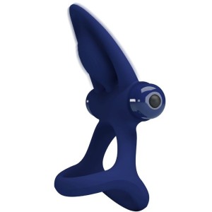 PRETTY LOVE - MAT DOUBLE ANNEAU AVEC VIBRATION and STIMULATEUR BLEU