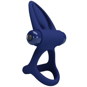 PRETTY LOVE - MAT DOUBLE ANNEAU AVEC VIBRATION and STIMULATEUR BLEU