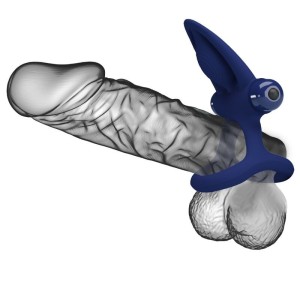 PRETTY LOVE - MAT DOUBLE ANNEAU AVEC VIBRATION and STIMULATEUR BLEU