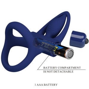 PRETTY LOVE - MAT DOUBLE ANNEAU AVEC VIBRATION and STIMULATEUR BLEU