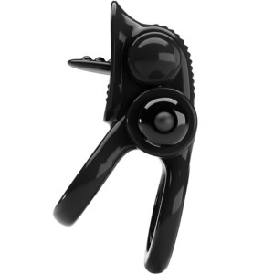 PRETTY LOVE - PASSIONATE RING DOUBLE ANNEAU VIBRANT STIMULATEUR DE CLITORIS NOIR
