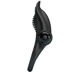 PRETTY LOVE - DOUBLE ANNEAU VIBRANT STIMULATEUR DE CLITORIS 10 VIBRATIONS NOIR
