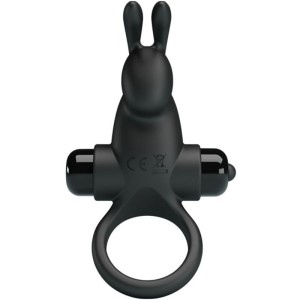 PRETTY LOVE - ANNEAU VIBRANT STIMULATEUR DE CLITORIS RABBIT 10 VIBRATIONS NOIR
