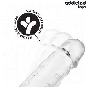 ADDICTED TOYS - GAINE PÉNIS TRANSPARENTE TAILLE M 27 CM