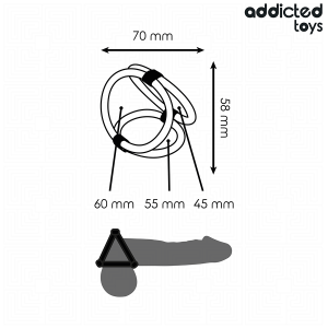 ADDICTED TOYS - ANNEAU PÉNIS TRIPLE