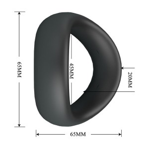 CRAZY BULL - VALEN ANNEAU PÉNAL ERGONOMIQUE EN SILICONE NOIR