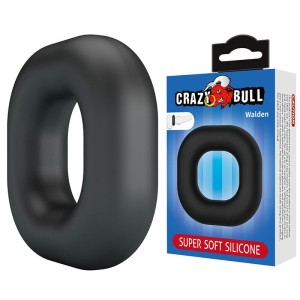 CRAZY BULL - WALDEN ANNEAU PÉNAL EN SILICONE SUPER DOUX NOIR