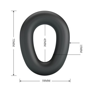 CRAZY BULL - VESPER ANNEAU PÉNAL EN SILICONE ULTRA DOUX NOIR