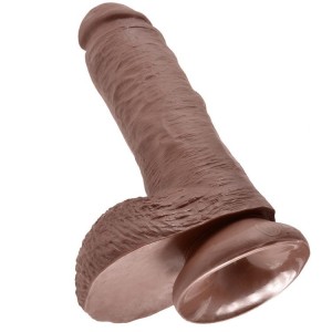 KING COCK - 8 PENE REALÍSTICO MARRÓN 20.3 CM