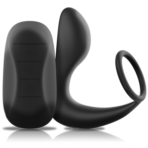 BLACKandSILVER - MASSEUR ANAL TÉLÉCOMMANDE RECHARGEABLE SILICONE NOIR