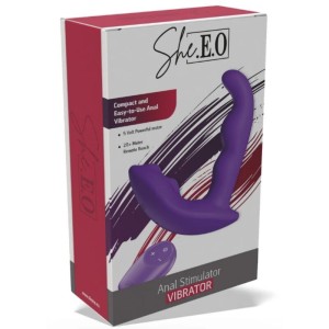 SHE.E.O - STIMULATEUR ANAL VIBRANT ROTATIF AVEC TÉLÉCOMMANDE VIOLET