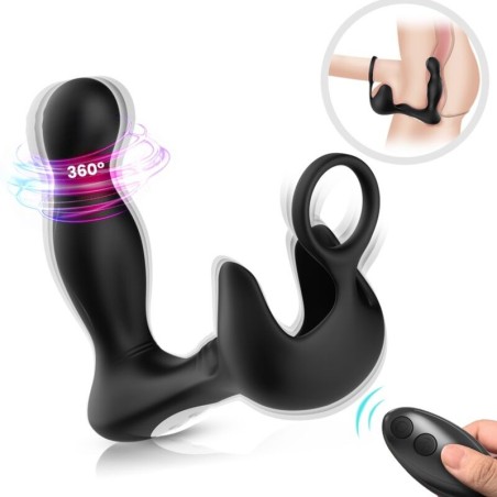 ARMONY - VIBRATEUR SURROUND ANAL and STIMULATEUR TESTICULOS and ANNEAU TÉLÉCOMMANDE NOIR