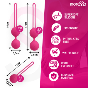 MORESSA - OSIAN SET PREMIUM SILICONE ROSE (Osian One - 51 g Osian Two - 101 g Osian Three 85 g)