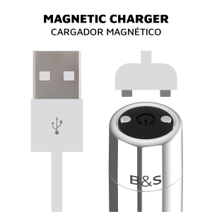 BLACKandSILVER - BALLE MAGNÉTIQUE VIBRANTE KAILAN 2 ARGENT
