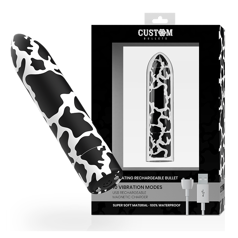CUSTOM BULLETS - PERSONNALISÉS RECHARGEABLE VACHE 10 INTENSITIES